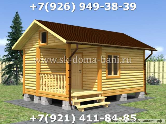 Проект БС-12 4х6 м баня из сухого бруса