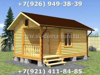 Проект БС-12 4х6 м баня из сухого бруса