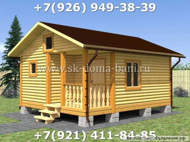 Проект БС-15 5х6 м баня из сухого бруса