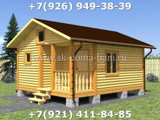 Проект БС-15 5х6 м баня из сухого бруса