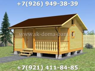 Проект БС-16 6х6 м баня из сухого бруса