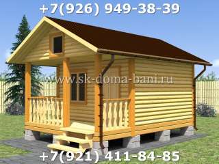 Проект БС-17 4х5,5 м баня из сухого бруса