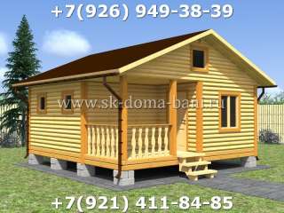 Проект БС-18 6х6 м баня из сухого бруса