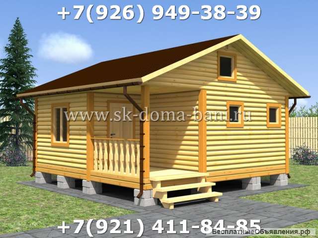 Проект БС-20 6х6 м баня из сухого бруса