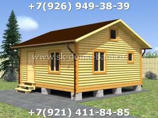 Проект БС-21 6х6 м баня из сухого бруса