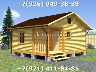 Проект БС-22 6х6 м баня из сухого бруса