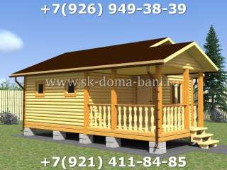 Проект БС-25 6х8 м баня из сухого бруса
