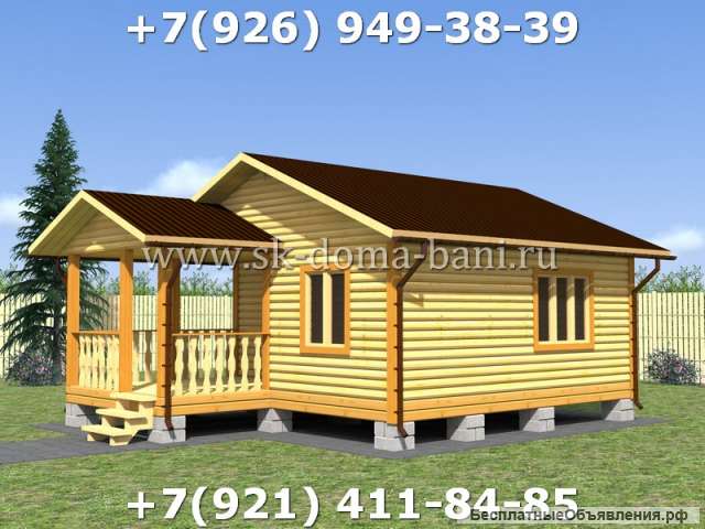 Проект БС-25 6х8 м баня из сухого бруса