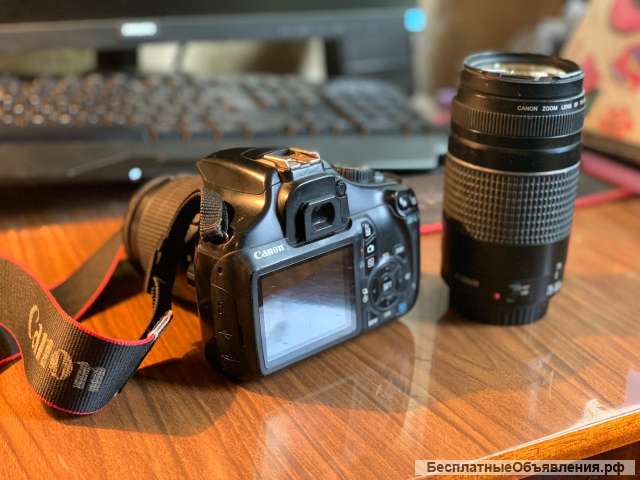 Фотоаппарат Canon 1100d с двумя объективами