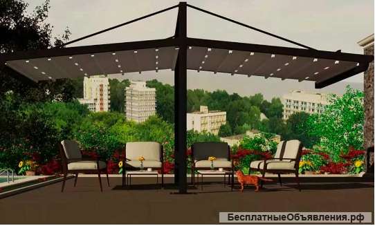 Пергола двойная отдельностоящая