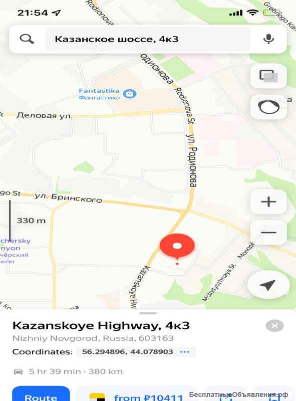 Аренда однокомнатной квартиры Нижний Новгород ш Каширское 4 к 3