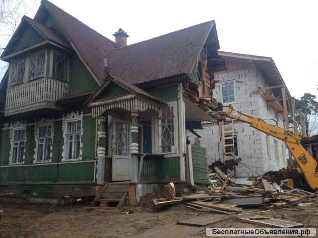 Разбираем, сносим старые аварийные пристройки, дома