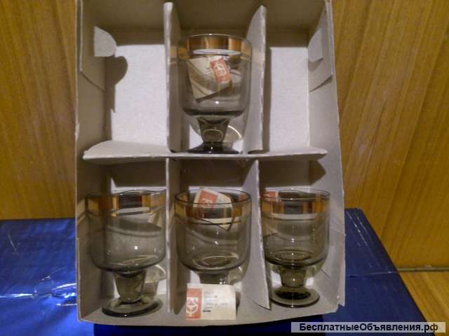 Рюмки затемнённое стекло СССР новые