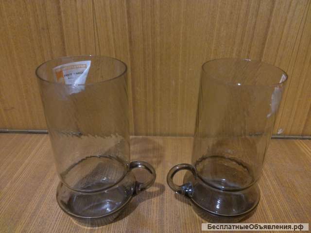 Бокалы парные затемнённое стекло СССР новые