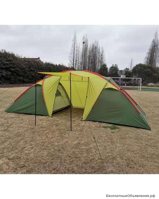 Палатка туристическая 6 местная кемпинговая с тамбуром и двумя комнатами