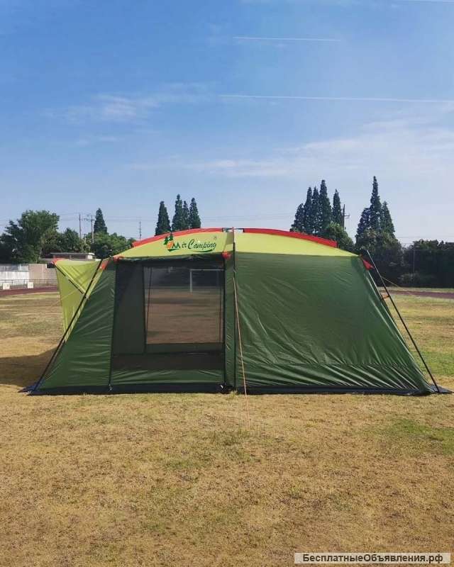 Палатка туристическая большая 4 местная палатка с тамбуром для отдыха