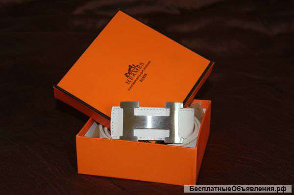 Ремень hermes белый новый