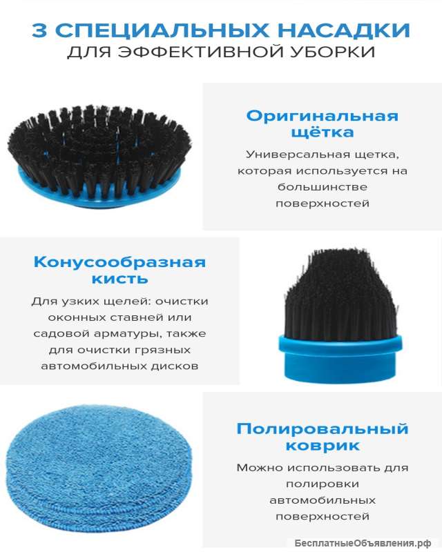 Уникальная щётка для уборки и полировки Clean Force