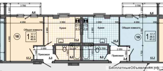 1 комнатная квартира в сданном доме