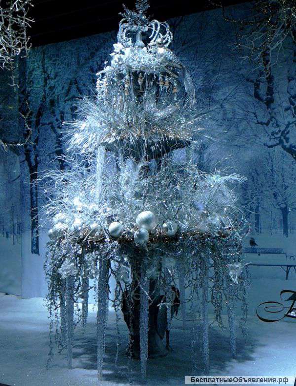 Новогоднее оформление витрин. Недорого и красиво.