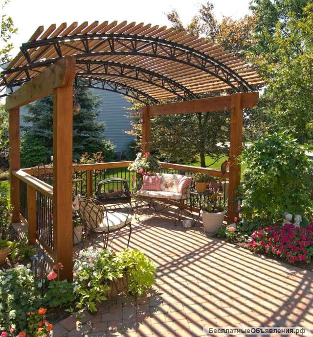 Перголы- системы рельсового тента