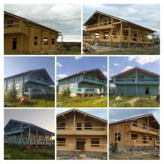 Шлифовка брашировка конопатка покраска сруба