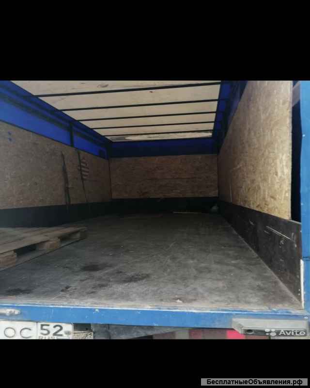 Грузоперевозки Газель 5.3м до 2.5т, объем 25 куб.м