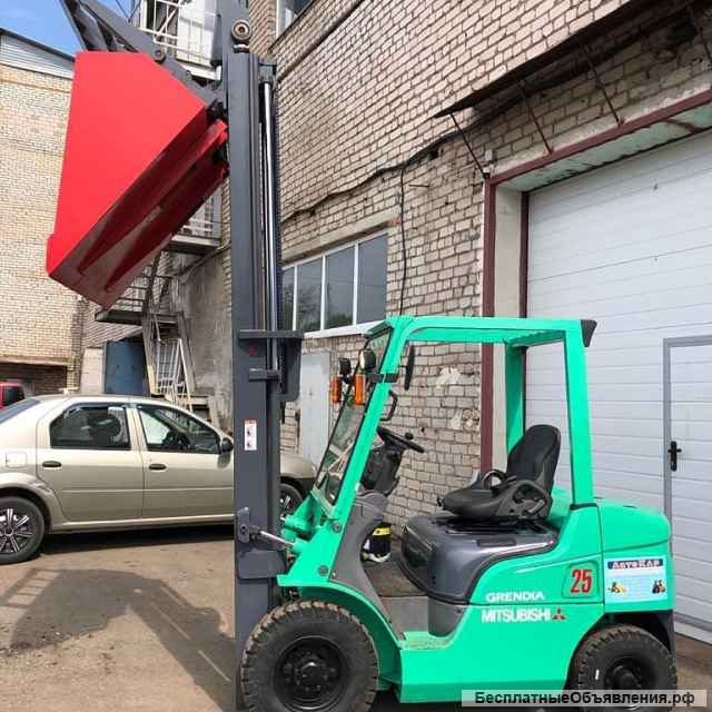 Погрузчик вилочный Mitsubishi FD25 (Ковш+вилы)