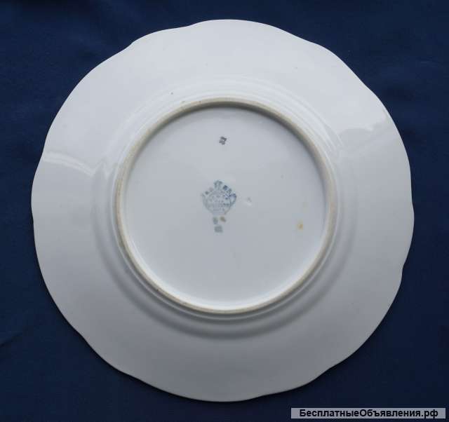 Агитационный фарфор: тарелка «Новгородская стройка». СССР, нач. 1930-х гг.