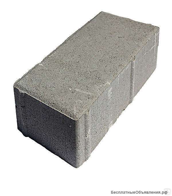 Плитка тротуарная Кирпичик П 20.10.6 серая