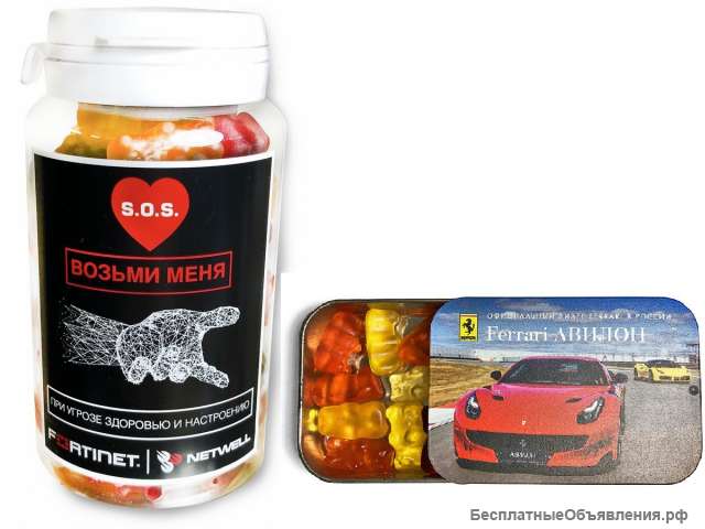 Мармелад в банках, коробках, пакетах с логотипом