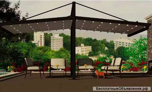 Пергола двойная отдельностоящая
