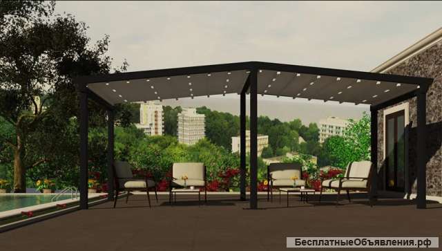 Пергола плоская отдельностоящая