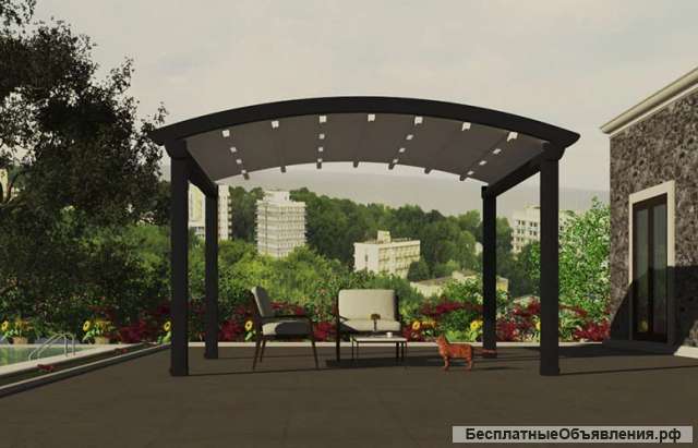 Пергола изогнутая отдельностоящая