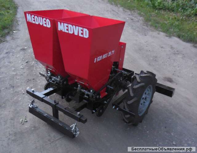 Сажалка для чеснока, лука-севка двухрядная СЧ-2