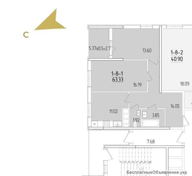 3-кімнатну квартиру в 68 Перлині на Краснова Одеса