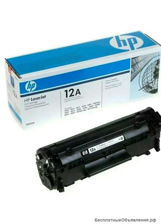 Картридж лазерный HP 12A Q2612A черный оригинальный