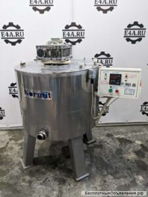 Емкость нержавеющая, объем 0,25 куб.м., рубашка, мешалка, эл нагрев, инв 965