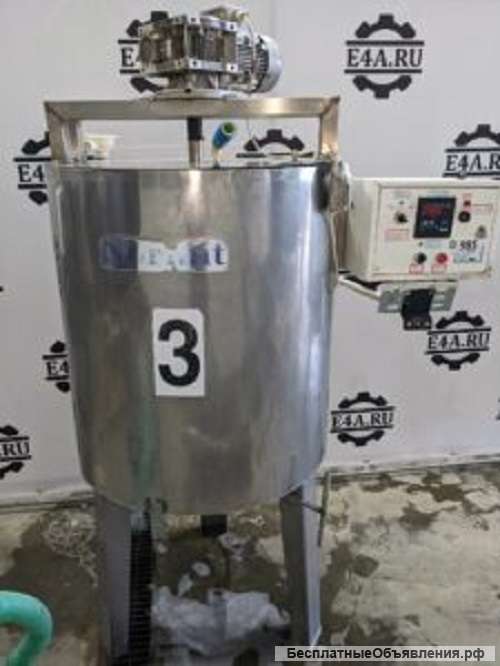 Емкость нержавеющая, объем 0,25 куб.м., рубашка, мешалка, эл. нагрев, инв 985