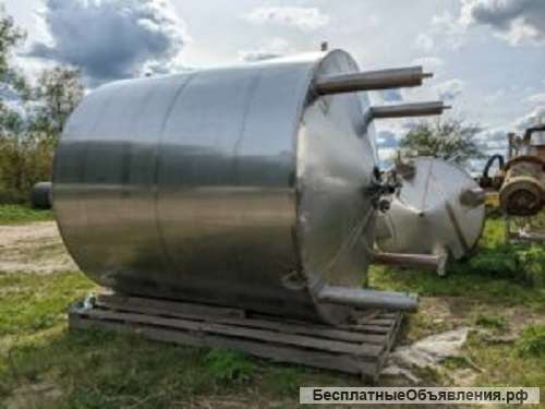 Емкости нержавеющие, объем -10 куб.м., рубашка, термос, мешалка