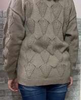 Шикарный пуловер в стиле оверсайз - ручная работа