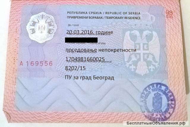 Открытие фирмы и ВНЖ в Сербии