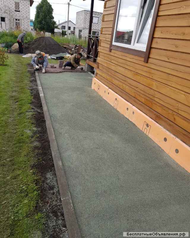 Укладка Тротуарной плитки, Брусчатки