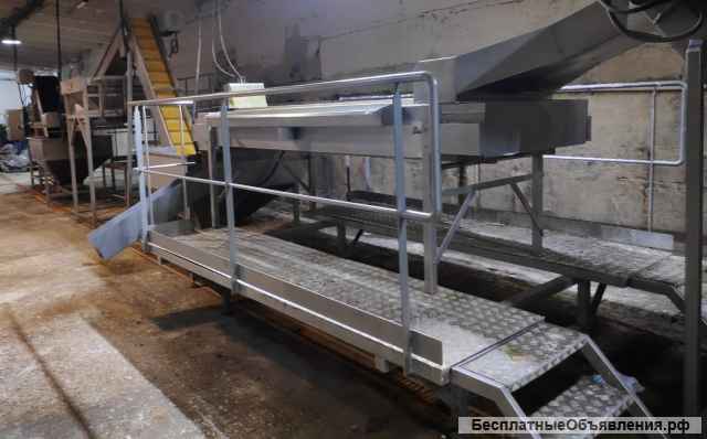 Линия по очистке и вакуумации овощей. (Бельгия) Б/У