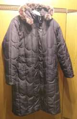 Пальто демисезонное на синтепоне с капюшоном, р54-56