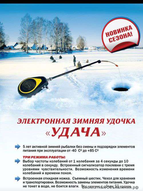 Электронная удочка УДАЧА-2 для зимней или летней рыбалки