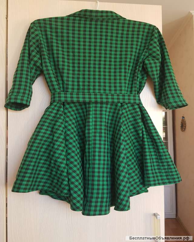 Ассиметричное платье в клетку