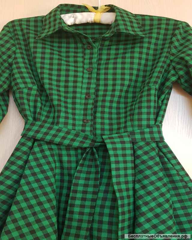 Ассиметричное платье в клетку