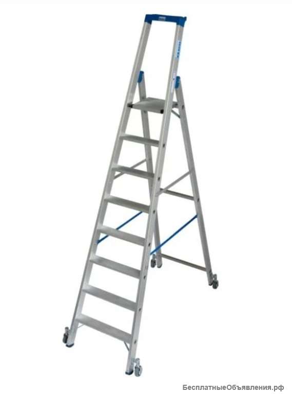 Стремянки Krause Stabilo на роликах 8 ступенек