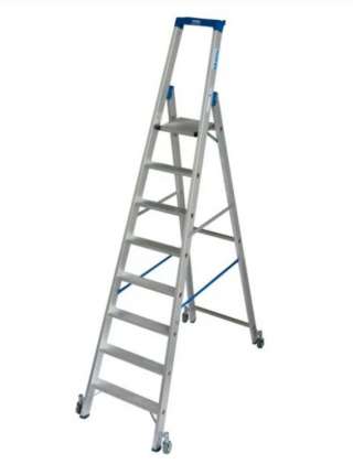 Стремянки Krause Stabilo на роликах 8 ступенек